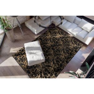 Bijou 225 Schwarz / Gold Glamouröses Design Rug Vo Megusta