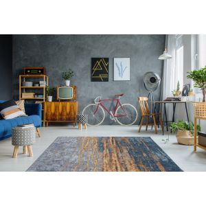 Blaze 300 Beige / Blau Spannendes Design Teppich Von Arte Espina