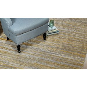 Agadir Ocker gestreifter Teppich von Floorita