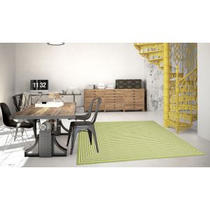 Vitaminic Braid Green geometrischer Teppich von Floorita